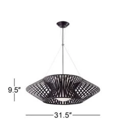 Possini Euro Design Planet Black Large Pendant Light 31 1/2" Wide Mid Century Modern White Glass For Dining Room House Foyer Kitchen Island Entryway -Home Comprehensive Store GUEST 00af8dfe bea5 4967 a791 2ff4c5e8b080