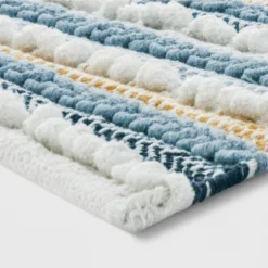 Home Comprehensive Store 26 20"x32" Textured Bath Rug Aqua - Opalhouse™