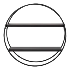 24" Diameter Sequoia Wood And Metal Round Wall Shelf - Kate & Laurel All Things Decor 12 24" Diameter Sequoia Wood And Metal Round Wall Shelf - Kate & Laurel All Things Decor -Home Comprehensive Store GUEST 0611b927 d583 4e2e 9798 a1de29b1c419