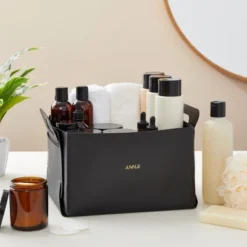 Home Comprehensive Store 40 Juvale 2 Pack Faux Leather Foldable Storage Bins With Handles, Collapsible Baskets For Home Organization, Black, 10 X 6.5 In