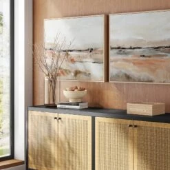 Home Comprehensive Store 54 (Set Of 2) 24" X 30" Faded Landscape Framed Wall Canvases Natural - Threshold™