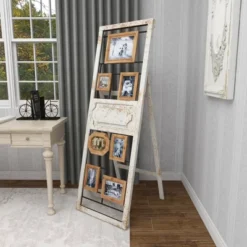Wood 6 Slot Wall Photo Frame With Floor Stand Brown - Olivia & May -Home Comprehensive Store GUEST 170be2e5 f24e 4b4e 93bc b06d1bf6ee02