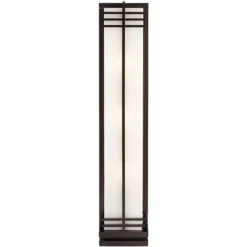 Possini Euro Design Modern Art Deco Floor Lamp Standing 60" Tall Espresso Wood Beige Linen Column Shade For Living Room Bedroom Office House Home -Home Comprehensive Store GUEST 2555fe66 5250 4147 b8c0 8dc4d28e4856