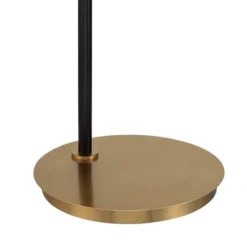 Possini Euro Design Sausalito Mid Century Modern Downbridge Floor Lamp 67" Tall Warm Gold Black Metal Linen Cylinder Shade For Living Room Reading -Home Comprehensive Store GUEST 4436b0bc bc72 4a0e 9d5f cb43d840c5dc