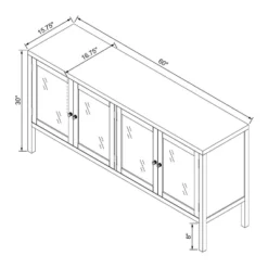 Wood & Glass 4-Door Sideboard Buffet Cabinet - Brown - Hearth & Hand™ With Magnolia 13 Wood & Glass 4-Door Sideboard Buffet Cabinet - Brown - Hearth & Hand™ With Magnolia -Home Comprehensive Store GUEST 4a14d344 a1c5 4f66 889d 58eee1dcb1d3