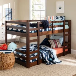Twin Over Twin Indy Solid Wood Low Bunk Bed - Saracina Home -Home Comprehensive Store GUEST 4c4e96bd d483 4ae0 a8be fd0586b37fad