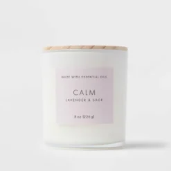 Wood Lidded Glass Wellness Calm Candle - Threshold™ -Home Comprehensive Store GUEST 518451c6 213f 4303 ad48 fec583907229