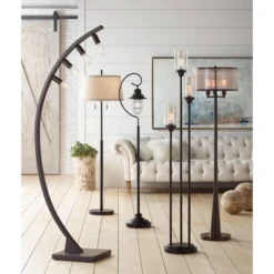 Franklin Iron Works Arcos Industrial Arc Floor Lamp 71" Tall Bronze Brown Metal Dimmable LED Decor For Living Room Reading Bedroom Office House Home 14 Franklin Iron Works Arcos Industrial Arc Floor Lamp 71" Tall Bronze Brown Metal Dimmable LED Decor For Living Room Reading Bedroom Office House Home -Home Comprehensive Store GUEST 5810e929 2f4c 4e54 8434 2533ddae9e0e