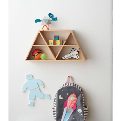 12"x 24" Triangles Kids' Shelf - Pillowfort™ 3 12"x 24" Triangles Kids' Shelf - Pillowfort™ - Image 3