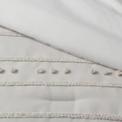 4pc Clipped Stripe Poms Comforter Bedding Set - Threshold™ -Home Comprehensive Store GUEST 6474436f 0746 4a2d 8720 5e4921bc6129