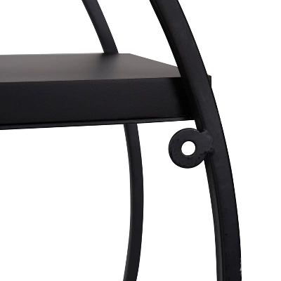 24" Diameter Sequoia Wood And Metal Round Wall Shelf - Kate & Laurel All Things Decor 4 24" Diameter Sequoia Wood And Metal Round Wall Shelf - Kate & Laurel All Things Decor - Image 4