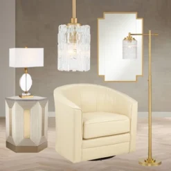 Possini Euro Design Kinsey Modern Downbridge Floor Lamp 67" Tall Warm Brass Metal Stone Pattern Glass Shade For Living Room Reading Bedroom Office -Home Comprehensive Store GUEST 6e6ccf14 87f1 4cac 86f0 ca3be36ab762