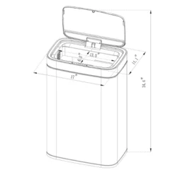 Motion Wastebasket With Liner - Brightroom™ -Home Comprehensive Store GUEST 7f75f16e 95a3 4cab a642 97207e054cc7