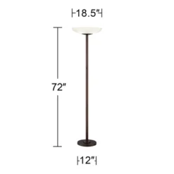 Possini Euro Design Meridian Light Blaster Modern Torchiere Floor Lamp 72" Tall Oil Rubbed Bronze LED Frosted Glass Shade For Living Room Bedroom Home -Home Comprehensive Store GUEST 803ecb5f e771 4b8e 9668 cee840e07fb2
