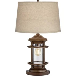 Franklin Iron Works Andreas Industrial Table Lamp 26" High Brown Metal With Nightlight LED And USB Charging Port Oatmeal Shade For Living Room Desk 13 Franklin Iron Works Andreas Industrial Table Lamp 26" High Brown Metal With Nightlight LED And USB Charging Port Oatmeal Shade For Living Room Desk -Home Comprehensive Store GUEST 81e3b76f 0c73 49e1 863b ee64ce20556e