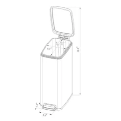 45L Slim Step Trash Can - Brightroom™ -Home Comprehensive Store GUEST 869a5ad1 0687 49c5 986b a36d11f424d8