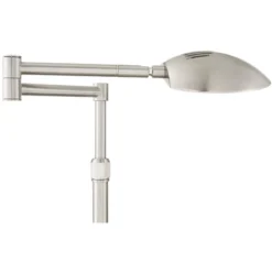 Possini Euro Design Eliptik Modern Desk Table Lamp 24 1/2" High Satin Nickel LED Swing Arm Adjustable Height For Bedroom Living Room Nightstand Office -Home Comprehensive Store GUEST 8a7413ef 0643 4ac1 9f68 9f61cfe1a0ac