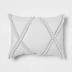 4pc Clipped Stripe Poms Comforter Bedding Set - Threshold™ -Home Comprehensive Store GUEST 8d139982 3828 47ac 895d 4255d7a3549e