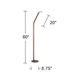 Possini Euro Design Magnum Modern Task Floor Lamp 61" Tall French Bronze Brown Metal LED Adjustable For Living Room Reading Bedroom Office House Home -Home Comprehensive Store GUEST 8f9282ea ef7d 4ebc 9c78 ebead13ea845
