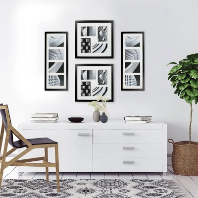 Thin Collage Frame Holds Four 4" X 6" Photos Black - Room Essentials™ 3 Thin Collage Frame Holds Four 4" X 6" Photos Black - Room Essentials™ - Image 3