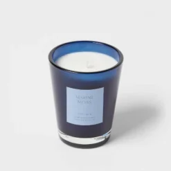 Colored Vase Glass With Dustcover Marine Moss Candle Blue - Threshold™ -Home Comprehensive Store GUEST 92ed5d27 7850 40ae bc3d 182e0d599d8a