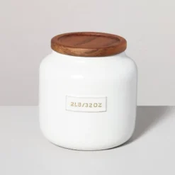 Dry Goods Stoneware Canister With Wood Lid Cream/Brown - Hearth & Hand™ With Magnolia 9 Dry Goods Stoneware Canister With Wood Lid Cream/Brown - Hearth & Hand™ With Magnolia -Home Comprehensive Store GUEST 9a628954 fe13 4a85 8006 a0d2b4f27491