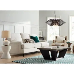 Possini Euro Design Planet Black Large Pendant Light 31 1/2" Wide Mid Century Modern White Glass For Dining Room House Foyer Kitchen Island Entryway -Home Comprehensive Store GUEST 9fd5eeff 26e7 48a5 a661 fad7fda6cf28