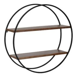 24" Diameter Sequoia Wood And Metal Round Wall Shelf - Kate & Laurel All Things Decor 18 24" Diameter Sequoia Wood And Metal Round Wall Shelf - Kate & Laurel All Things Decor -Home Comprehensive Store GUEST a3fb1e05 6807 4381 baff 5fe72a0f94e9