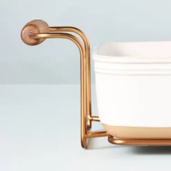 4.25qt Oven-to-Table Stoneware Baking Dish With Cradle Carrier Cream/Clay - Hearth & Hand™ With Magnolia -Home Comprehensive Store GUEST a6a6fc4c f8f3 4913 a404 ef592b5d98a2