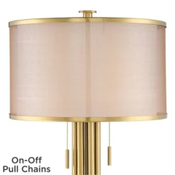 Possini Euro Design Granview Modern Table Lamp 32 1/2" Tall Brass Column Taupe Organza Outer Off White Linen Inner Drum Shade For Bedroom Living Room 10 Possini Euro Design Granview Modern Table Lamp 32 1/2" Tall Brass Column Taupe Organza Outer Off White Linen Inner Drum Shade For Bedroom Living Room -Home Comprehensive Store GUEST ab5a4ef5 5251 4563 a797 c96730966c4d