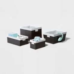 16" X 9" X 6" Lined Woven Media Bin Black - Brightroom™ 5 16" X 9" X 6" Lined Woven Media Bin Black - Brightroom™ -Home Comprehensive Store GUEST ac4ff65f f7b2 48fa aa42 7459f63d7c52