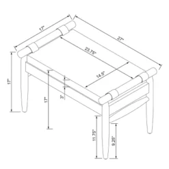 Upholstered Natural Wood Ottoman - Hearth & Hand™ With Magnolia -Home Comprehensive Store GUEST afcfd56b 81e5 4152 9ced a68615650b1e