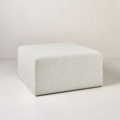 Boucle Upholstered Square Cocktail Ottoman - Hearth & Hand™ With Magnolia -Home Comprehensive Store GUEST b26d4059 7849 4f8d abd9 4175fb319d21