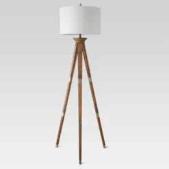 Oak Wood Tripod Floor Lamp Dark Brown - Threshold™ -Home Comprehensive Store GUEST b5ab96e0 432f 4e8b 8afb fa38a8c1b3fe