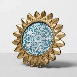 New Release 11 4" X 4" Cast Sunburst Frame Gold - Opalhouseā¢