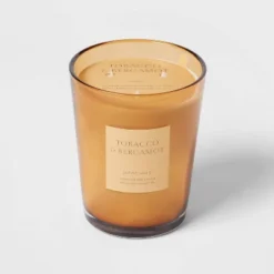 Colored Vase Glass With Dustcover Tobacco And Bergamot Candle Yellow - Threshold™ 11 Colored Vase Glass With Dustcover Tobacco And Bergamot Candle Yellow - Threshold™ -Home Comprehensive Store GUEST b93280db 41cc 4916 9fbe 5bb9cb7d18d7