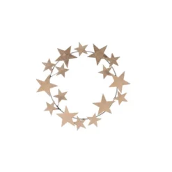 Napco 19" Gold Star Christmas Wreath