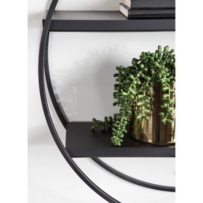 24" Diameter Sequoia Wood And Metal Round Wall Shelf - Kate & Laurel All Things Decor 7 24" Diameter Sequoia Wood And Metal Round Wall Shelf - Kate & Laurel All Things Decor - Image 7