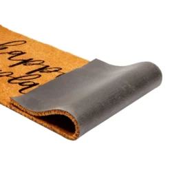 Juvale Natural Coco Coir Large Door Mat, Happy Place Long Outdoor Rug, 17 X 60 In -Home Comprehensive Store GUEST c013af06 20b5 48b9 aab7 3f0d09bb878f