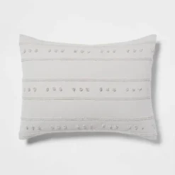 4pc Clipped Stripe Poms Comforter Bedding Set - Threshold™ -Home Comprehensive Store GUEST c513e7a2 e419 413e 9246 e63bf81df859