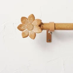 Flower Faux Wood Curtain Rod Natural Wood - Opalhouse™ Designed With Jungalow™ -Home Comprehensive Store GUEST c5b5a613 8f9b 4e84 9eff 5ca6e3369a7b