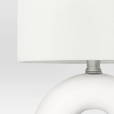 Abstract Ceramic Mini Table Lamp White - Threshold™ 3 Abstract Ceramic Mini Table Lamp White - Threshold™ - Image 3