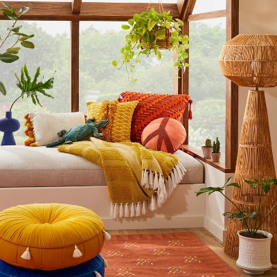 Diamond Textured Woven Square Throw Pillow - Opalhouse™ Designed With Jungalow™ 1 Diamond Textured Woven Square Throw Pillow - Opalhouse™ Designed With Jungalow™