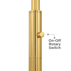 Possini Euro Design Kinsey Modern Downbridge Floor Lamp 67" Tall Warm Brass Metal Stone Pattern Glass Shade For Living Room Reading Bedroom Office -Home Comprehensive Store GUEST e2aefa6e 7461 454c 8a76 9141ea4fa04f