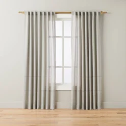Lace Insert Sheer Curtain Panel - Hearth & Hand™ With Magnolia -Home Comprehensive Store GUEST e88640d0 85a5 44e2 a3cc c3a3935d2f44