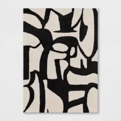 Abstract Inkblot Rug Black/White - Threshold™ -Home Comprehensive Store GUEST f515f58c 4fc4 473d 8b9e f1ee81b22a0b