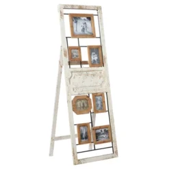 Wood 6 Slot Wall Photo Frame With Floor Stand Brown - Olivia & May -Home Comprehensive Store GUEST f634fa3f 96be 44c8 a20c bcc2e7134bd0