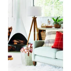 Oak Wood Tripod Floor Lamp Dark Brown - Threshold™ -Home Comprehensive Store GUEST f662f2ec 6ed0 4f35 8681 9ea5c84bfc7c