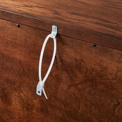 Wood & Glass 4-Door Sideboard Buffet Cabinet - Brown - Hearth & Hand™ With Magnolia 5 Wood & Glass 4-Door Sideboard Buffet Cabinet - Brown - Hearth & Hand™ With Magnolia - Image 5